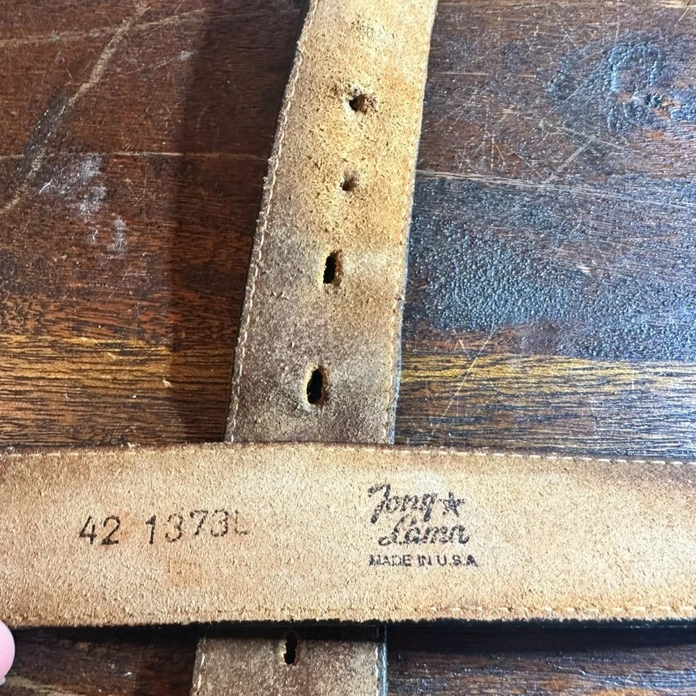 Tony Lama‎ vintage western belt black size 42